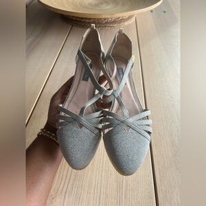 SJP Chic Silver Strappy Heels for Women
